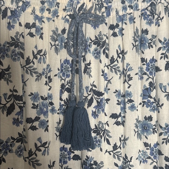 SPELL Elle Midi Skirt Floral Blue and White Size Small - Picture 6 of 10